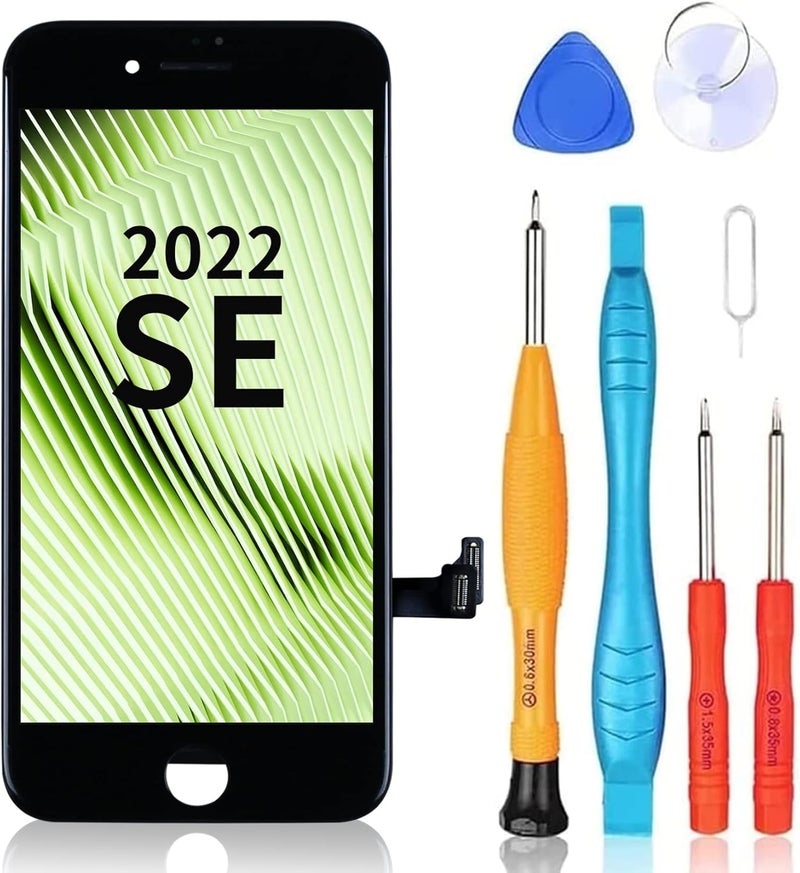 Ayake Store for iPhone SE 2022/SE3 Screen Replacement, Touch Digitizer and LCD Display Asselmbly for iPhone SE 2022 4.7 inch with Tool Kits A2783, A2595, A2785, A2782, A2784 - Image 1